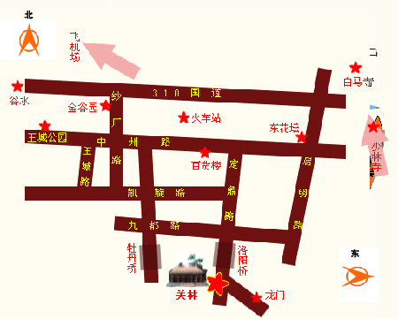 洛阳关林交通地图