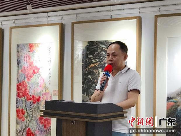 广州山水画研究学会副会长、臻致堂文化发展（广州）有限公司 总裁韩晖致辞　主办方供图