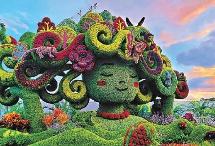 全球生物多样性保护盛会开幕 会场主花坛“绿色梦想”北京设计