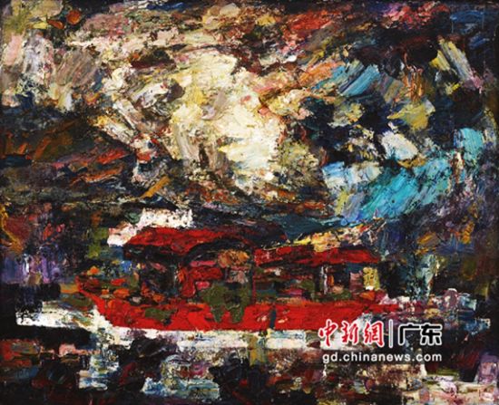 《南湖红船》是画家汤垚的油画代表作。通讯员 供图
