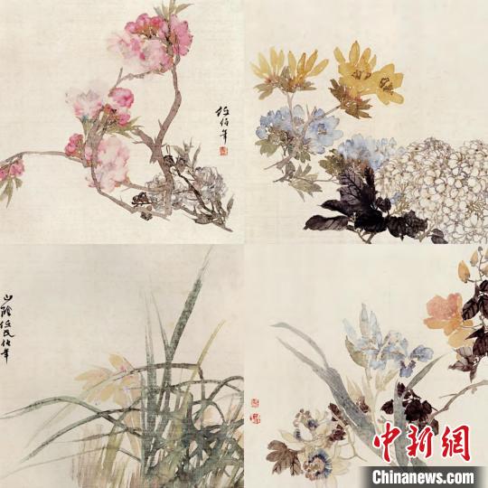书中插图为著名画家任伯年“没骨花卉册十二开” 人民文学出版社供图