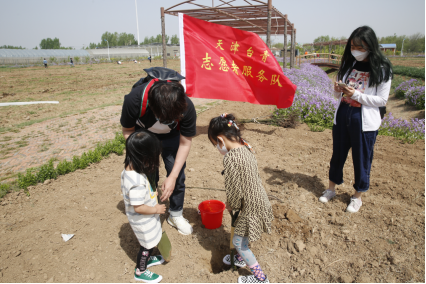 两岸同心 添绿减碳——天津台青志愿者服务队开展植树活动299
