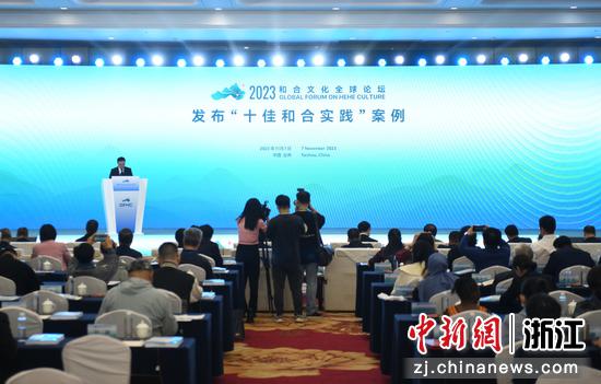 “十佳和合实践”案例发布。中新社记者 王刚 摄